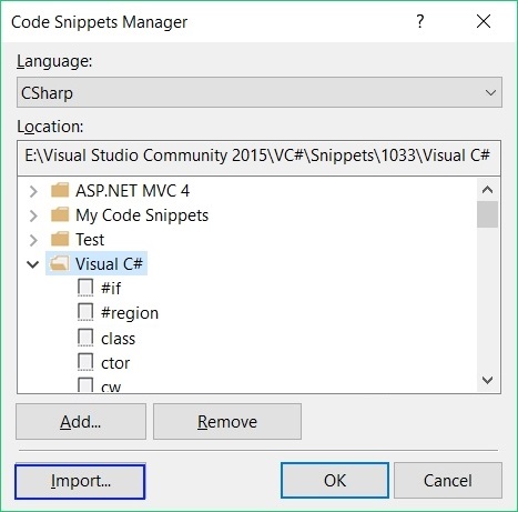 snippit manager shortcut