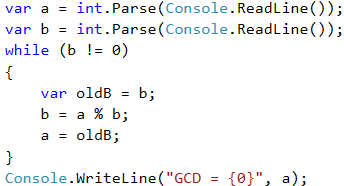 Greatest Common Divisor (GCD) · Programming Basics with C# - Free